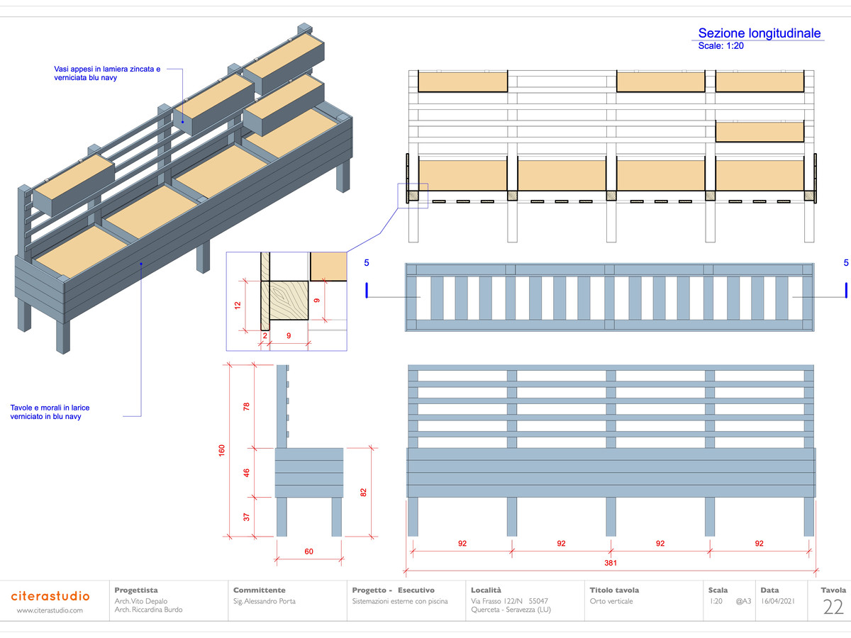 Isometric views of bespoke outdoor kitchen with sink and grill